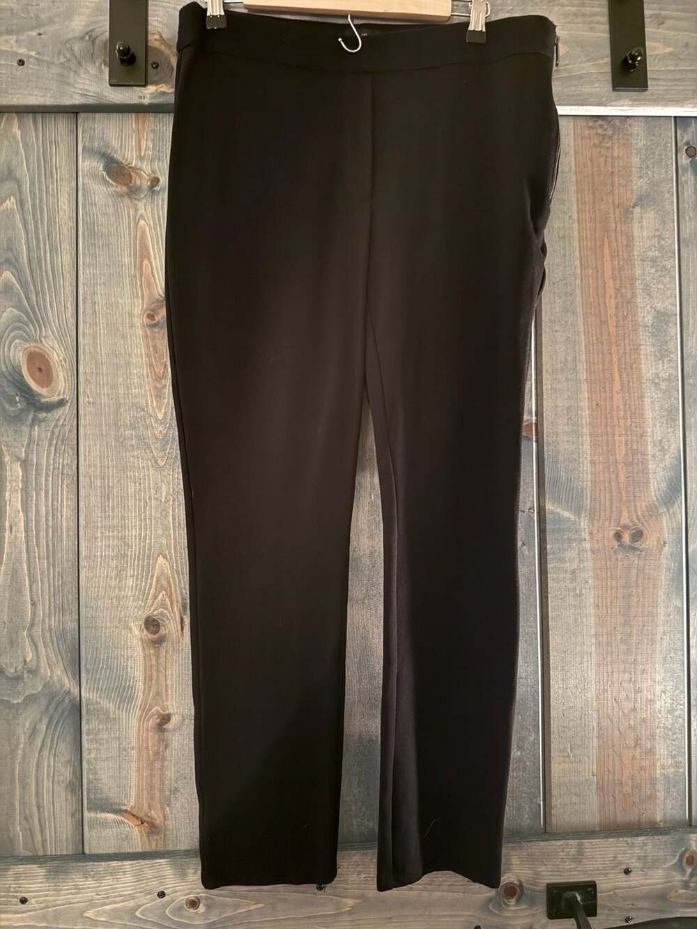 White House Black Market The Skinny Ankle Pants Size 12 Black Zippers